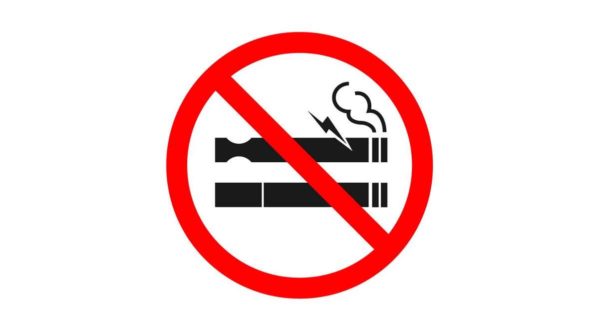 Picture of a sign prohibiting smoking and vaping